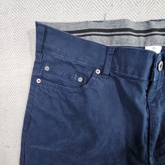 Member's Mark Mason Chino Men's Size W34xL32 Navy Stretch Style M721480 5 Pocket - Picture 8 of 16